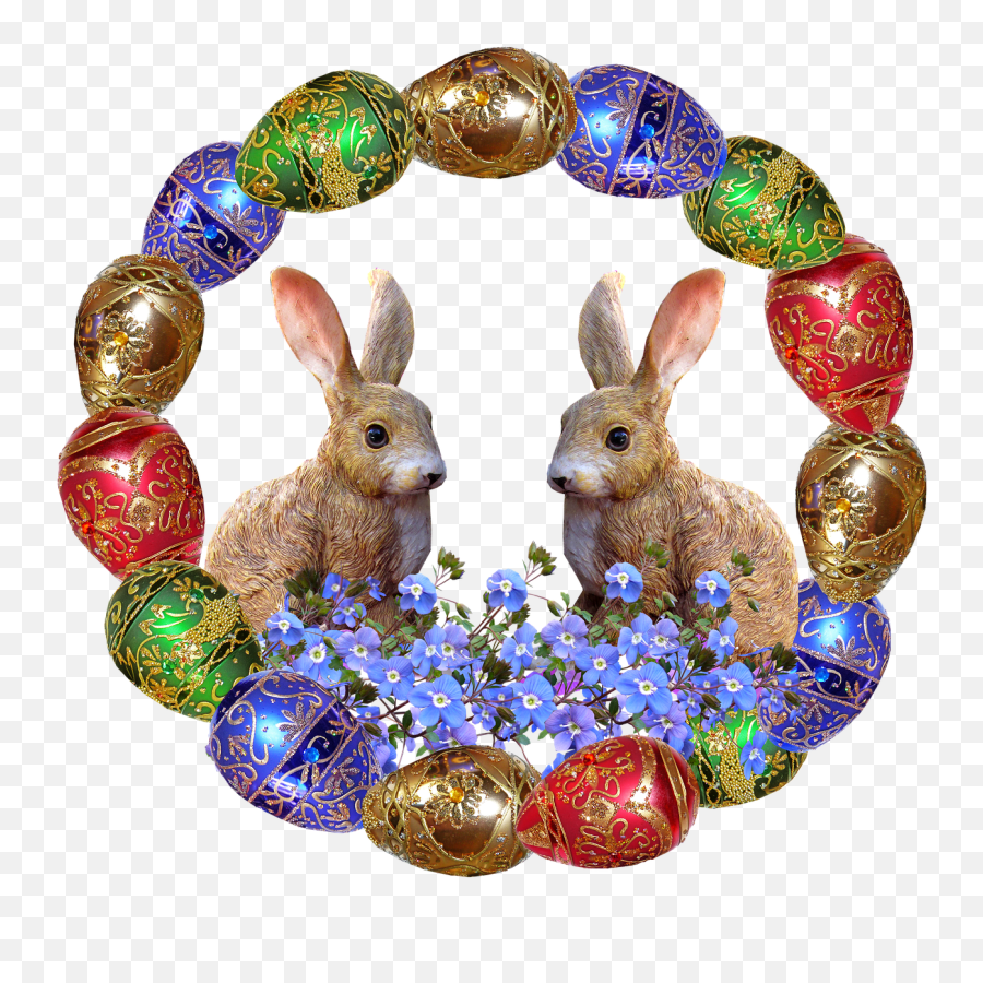 Easter Eggs Frame Rabbits Celebration - Triušiai Png Emoji,Rabbit Egg Emoji