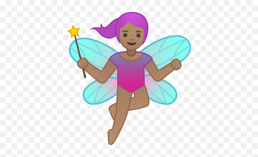 Fairy Emoji With Medium Skin Tone - Fairy King Emoji,Fairy Emoticon