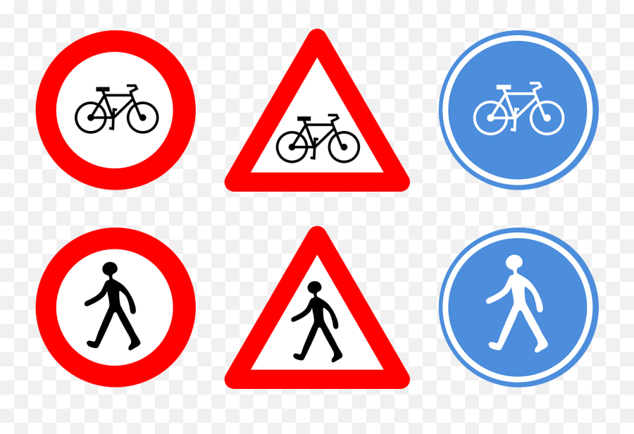 Road Signs Bicycle Cycle Bike - Traffic Sign Clipart Emoji,The Walking Dead Emoji