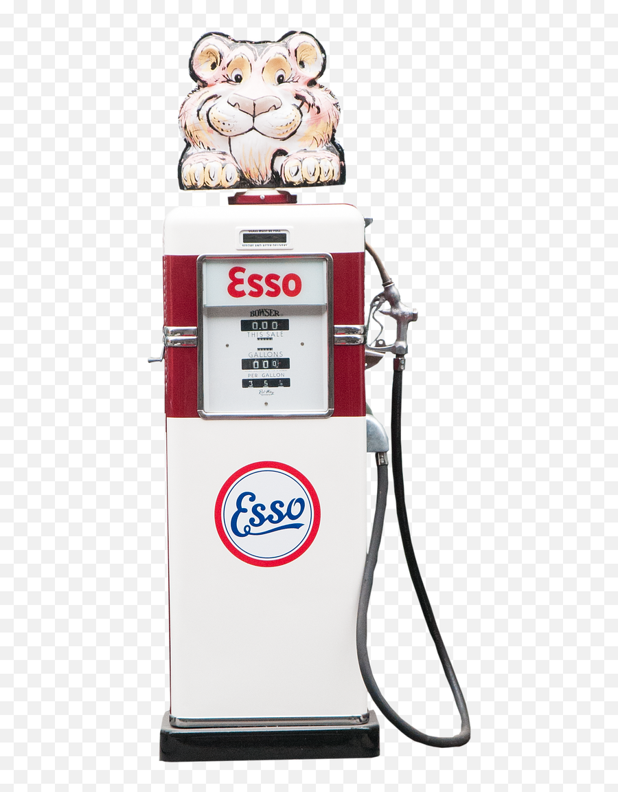 Old Petrol Pump Fuel Gasoline - Esso Gas Station Png Emoji,Emoji Gas Station