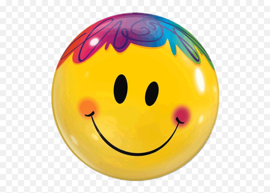Download Hd Peace And Love Smileys Stickers Smiley Faces - Happy Face With Hair Clipart Emoji,Peace Out Emoji