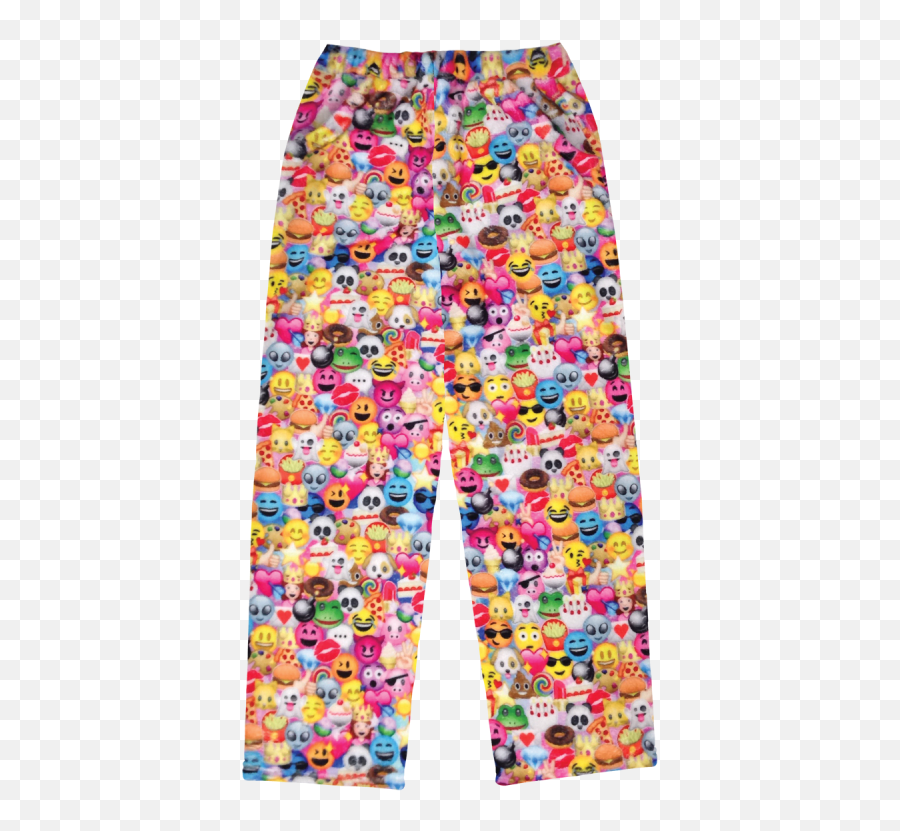 Emoji Collage Plush Pants - Collage Pants,Emoji Dress