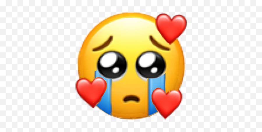 Emoji Crying Begging Hearts Puppy - Blushing Emoji With Hearts,Begging Emoji