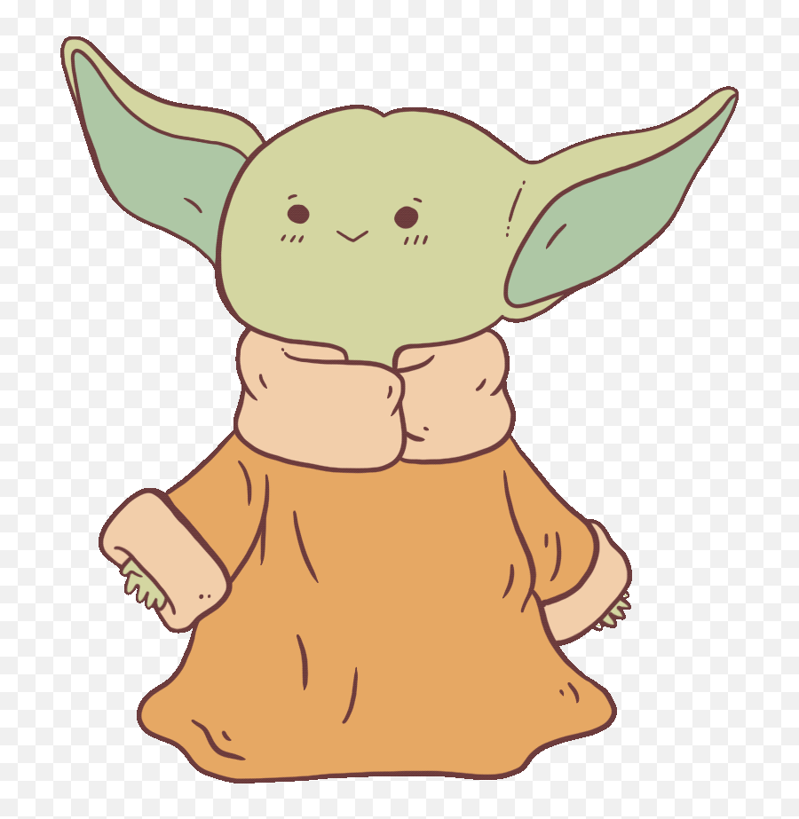 Baby Yoda Drawing Gif - Animated Baby Yoda Gif Emoji,Sips Tea Emoji