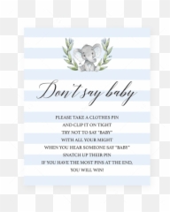 Dont Say Baby Printable Boy Shower - Bienvenido Bebe Emoji