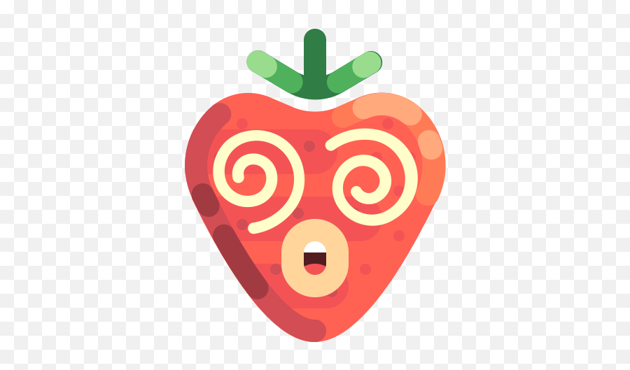 Dizzy Emoji Fruit Strawberry Icon - Dizzy Strawberry,Strawberry Emoji