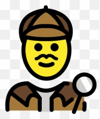 Man detective emoji clipart Free download transparent PNG - Detective