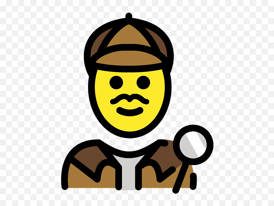 Man Detective Emoji Clipart Free Download Transparent Png - Detective,Chainsaw Emoji
