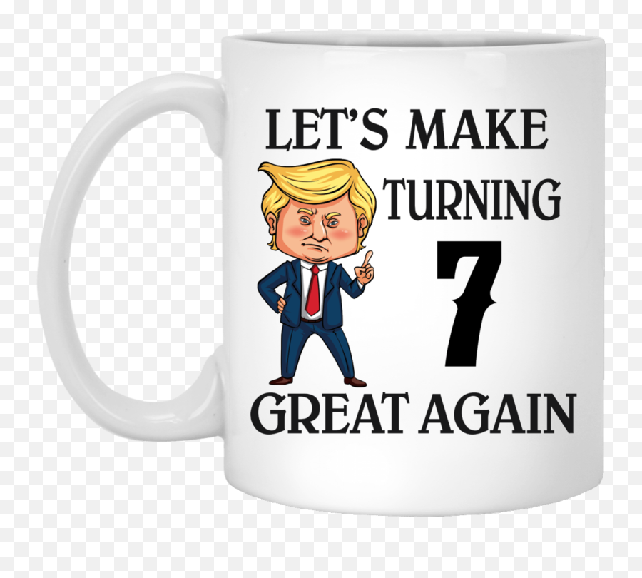 7th Birthday Gift Ideas Letu0027s Make Turning 7 Great Again White Mug - Rock Paper Scissors Throat Punch I Win Emoji,Emoji Gift Ideas