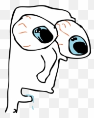 239 Kb Png - Rage Comic Surprised Face Transparent Cartoon Emoji