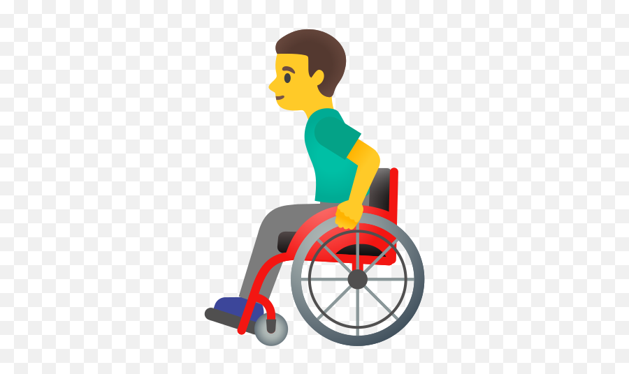 Man In Manual Wheelchair Emoji - Emoji Silla De Ruedas,Wheel Chair Emoji