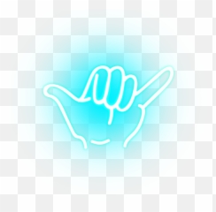 Neon Emoji Sticker - Sign Language