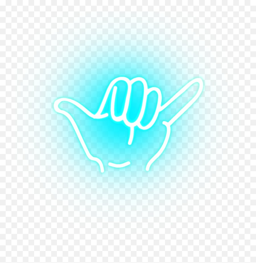 Neon Emoji Sticker - Sign Language,Neon Emoji