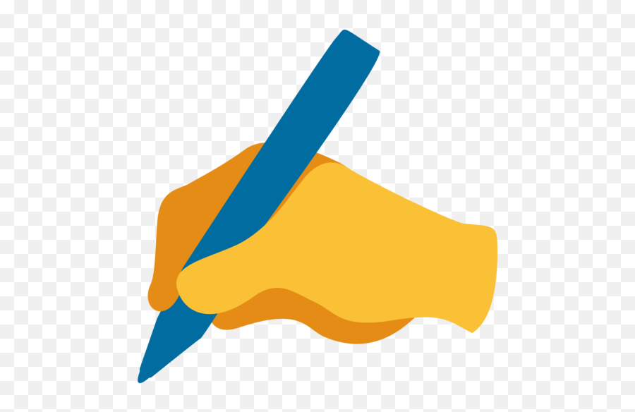 Writing Hand Emoji - Emoji De Mano Escribiendo,Write In Emoji