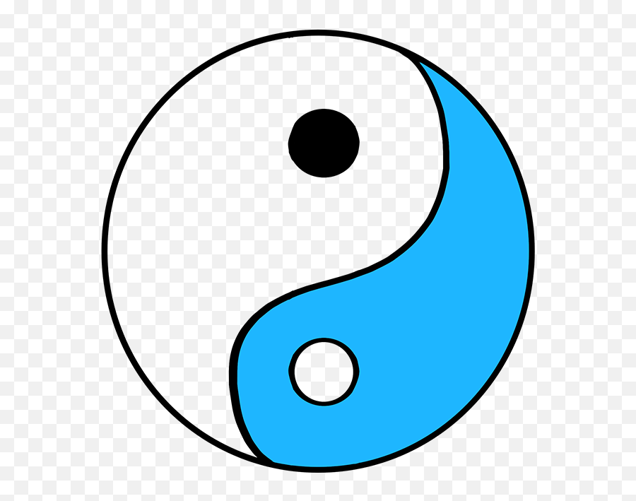 How To Draw The Yin Yang Symbol - Draw Yin And Yang Emoji,Yin Yang Emoji