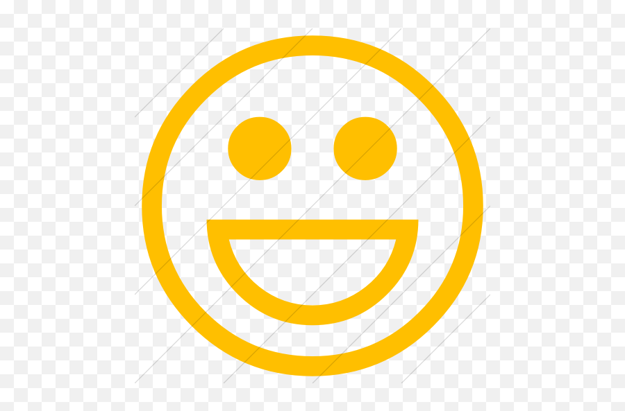 Iconsetc Simple Yellow Classic Emoticons Smiling Face With - Smiley Face Open Moutrh Emoji,Wry Smile Emoticon