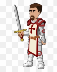 Vector Drawing Of Computer Game Knight - Lord Middle Ages Clipart Emoji