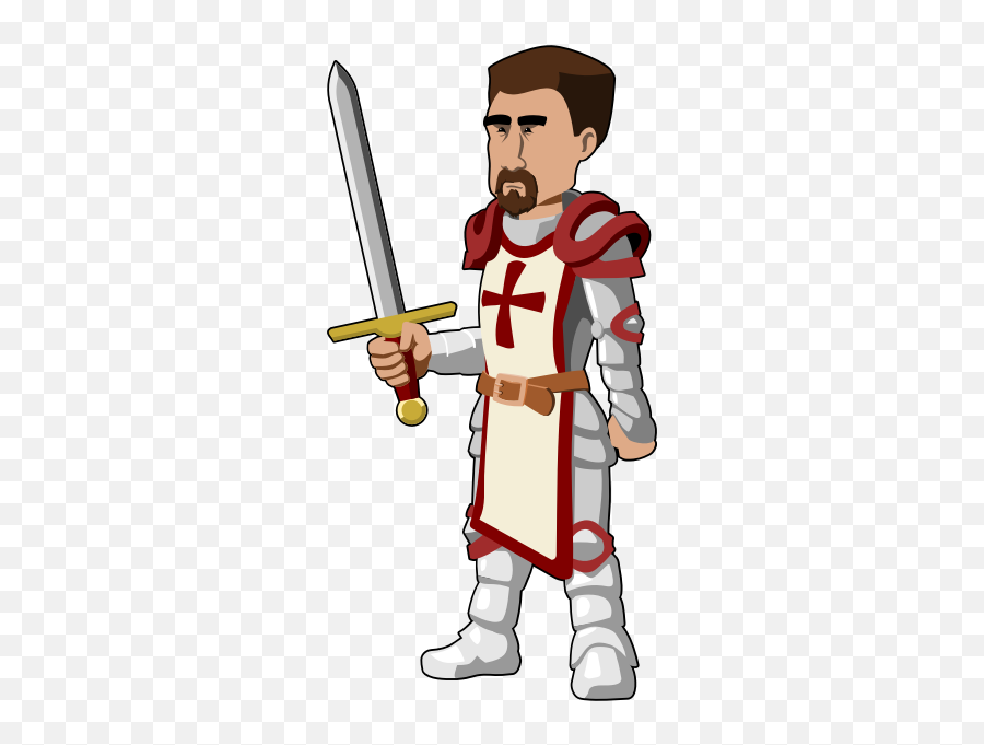 Vector Drawing Of Computer Game Knight - Lord Middle Ages Clipart Emoji,Emoji War Game