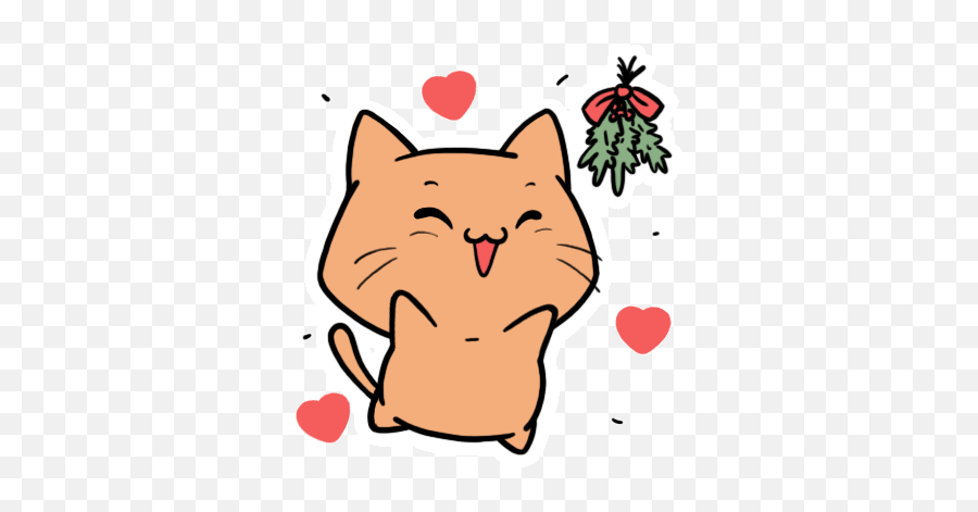 Top Kitten Stickers For Android Ios - Kiss Kiss Line Sticker Emoji,Kitty Emoji