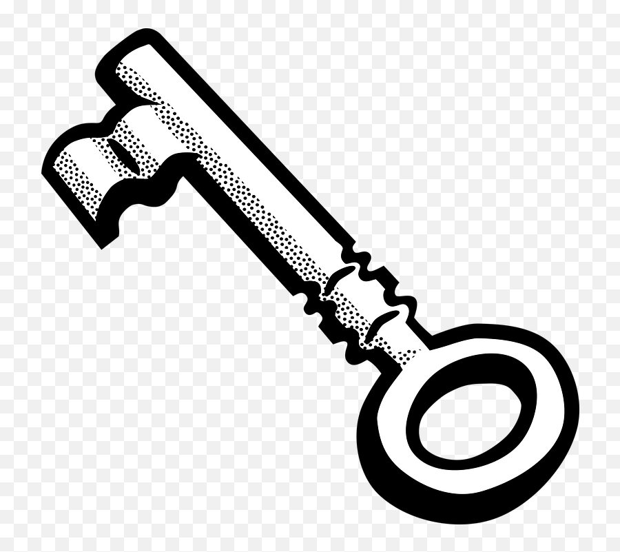 Key Lock Open - Line Art Of Key Emoji,Old Key Emoji