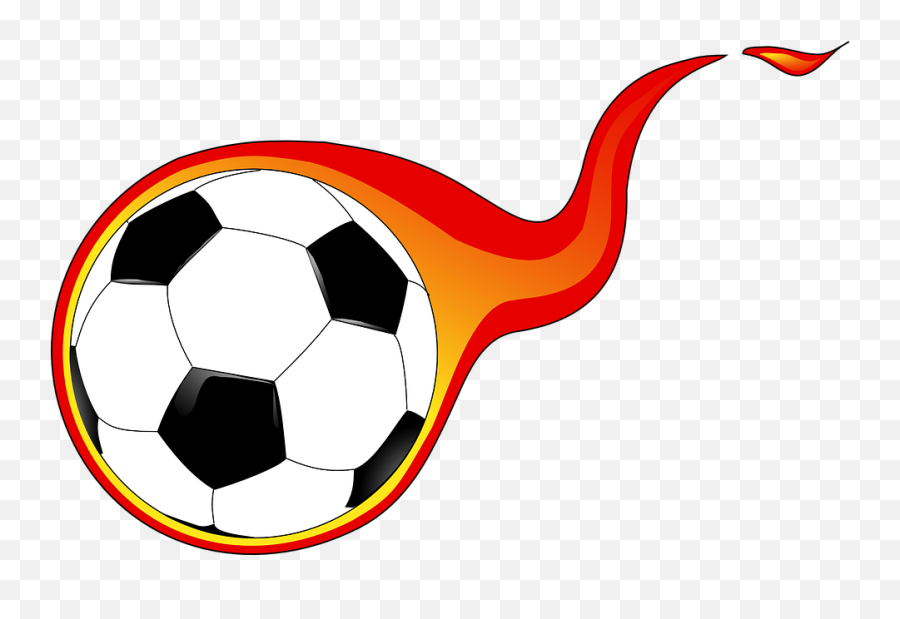 Ball Soccer Football - Flaming Soccer Ball Clip Art Emoji,How To Draw The Fire Emoji