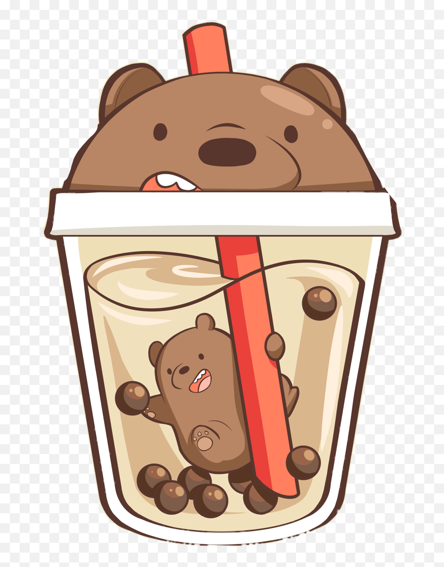 Boba Tea Sticker Challenge - Boba We Bare Bears Emoji,Boba Tea Emoji