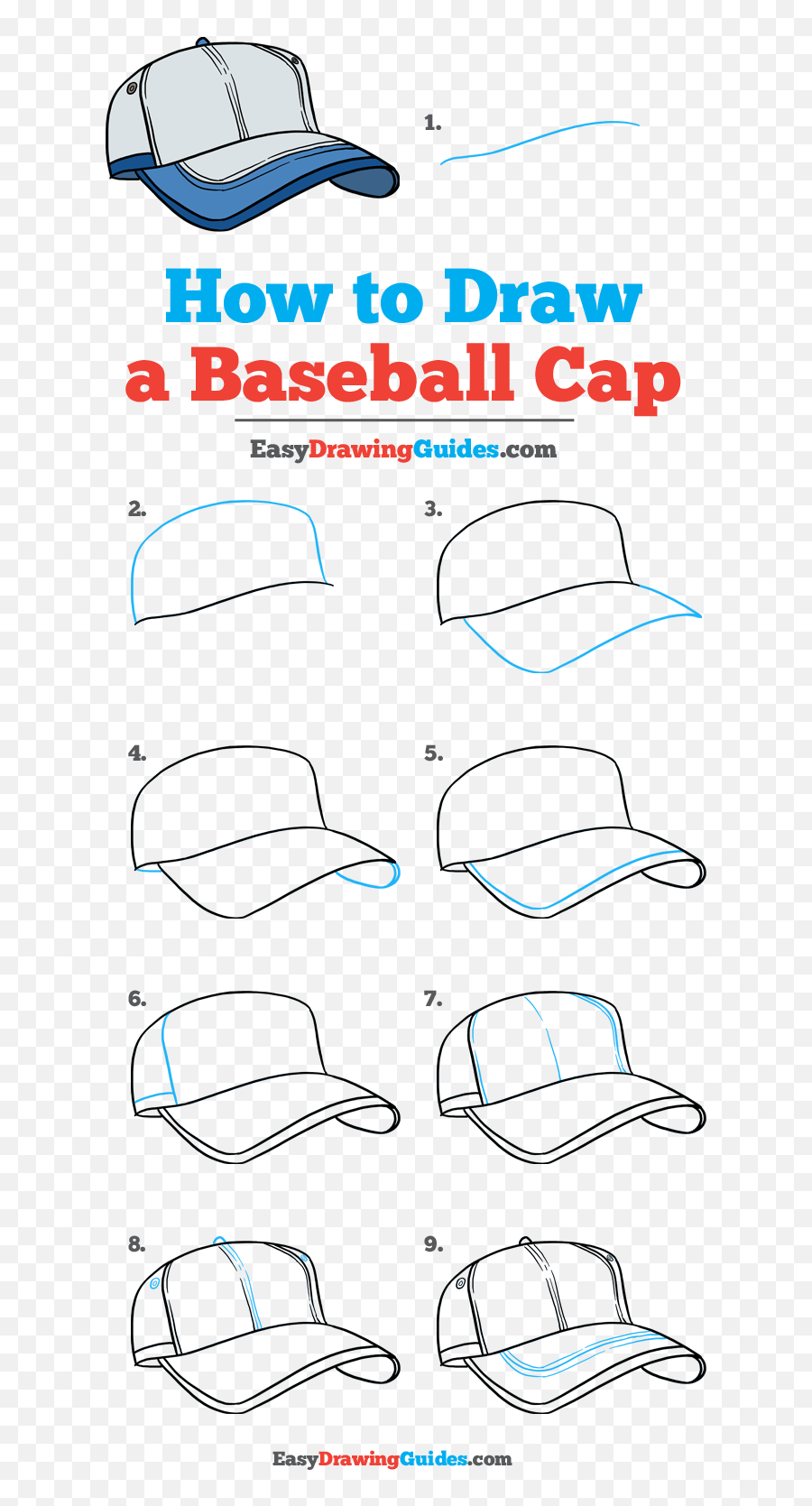 How To Draw A Baseball Cap - Man Made Things Draw Emoji,Emoji Dad Cap
