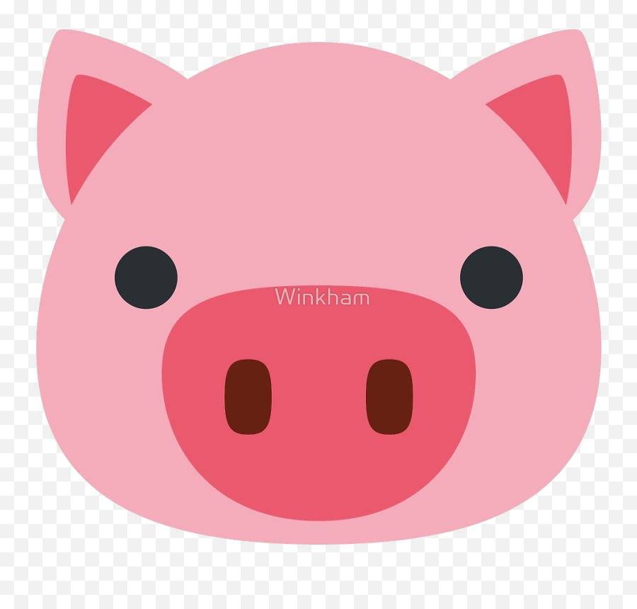 Pig Face Emoji By Winkham Redbubble - Pig Emoji Png,Ham Emoji
