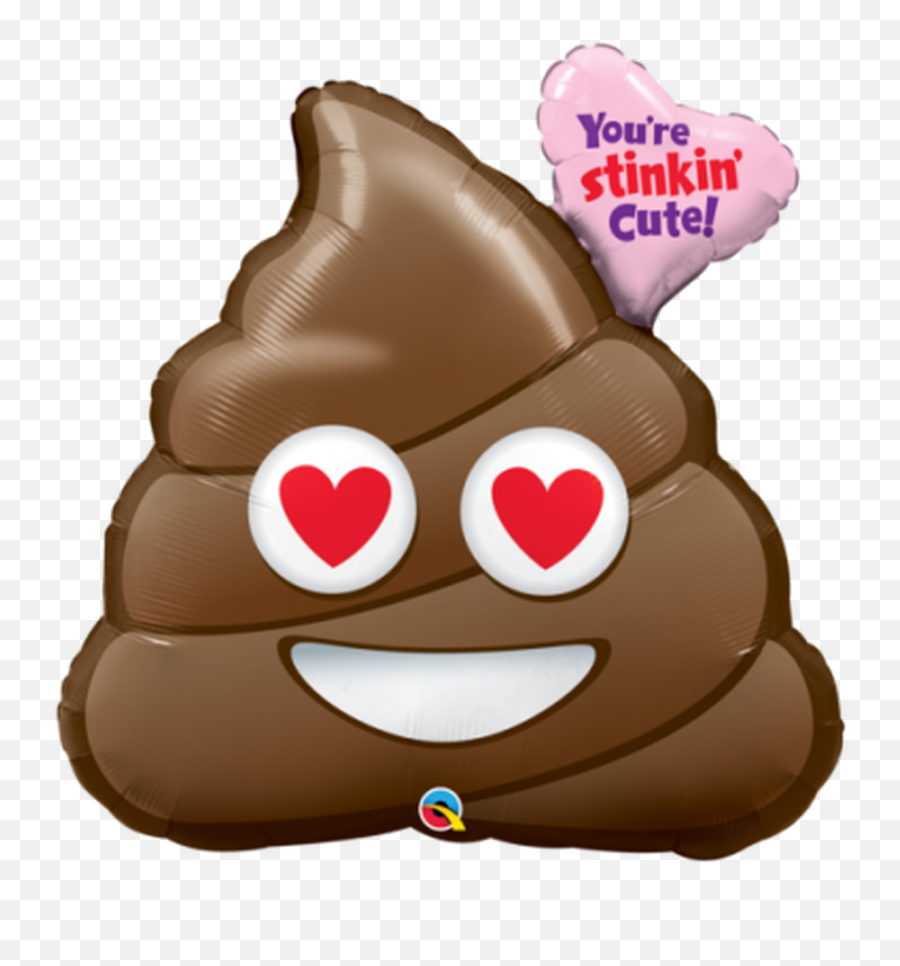 Valentines Day Youre Stinkin Cute Poo Emoji Balloon - You Re Stinkin Cute Poop,Valentines Day Emoji