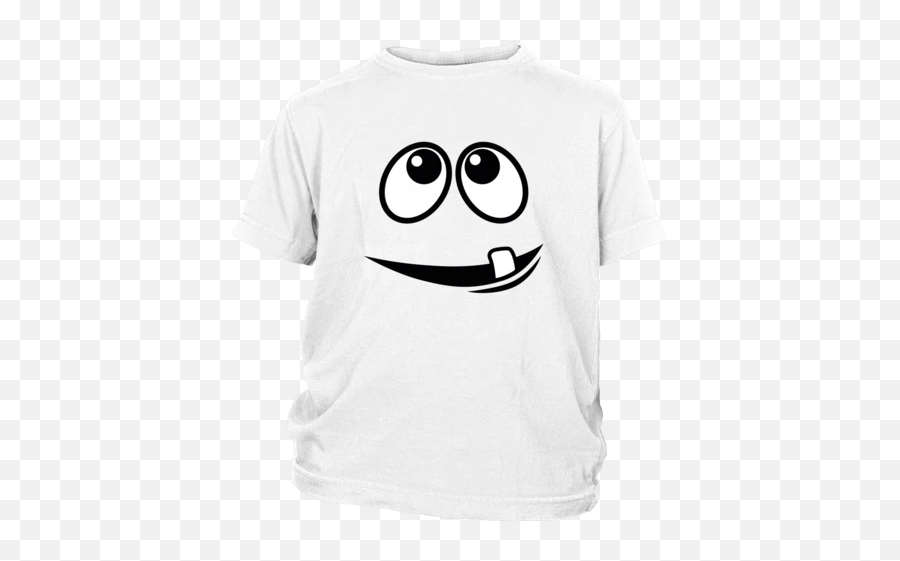 Smiling Monsteru0027s Face 1 Tooth Youth T - Shirt Egoteest Smiley Emoji,Tooth Emoticon