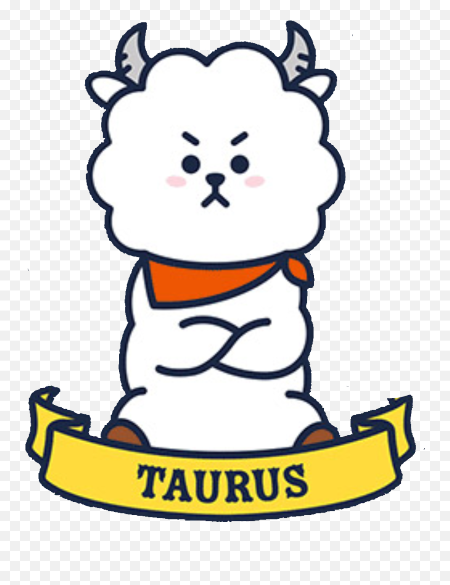 Bt21 Rj Taurus Star Zodiac Kpop Bts - Bt21 Rj Sticker Emoji,Bt21 Emoji