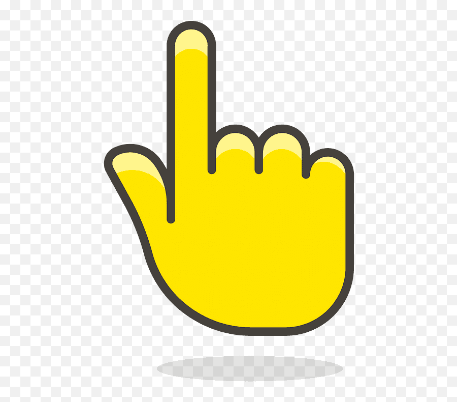 Backhand Index Pointing Up Emoji Clipart Free Download - Clip Art,Pointing Finger Emoji Png