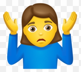 Woman Shrugging Icon - Cartoon Emoji