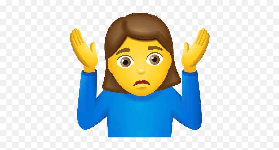 Woman Shrugging Icon - Cartoon Emoji,Shurgging Emoji