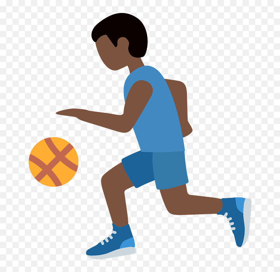 Man Bouncing Ball Emoji Clipart - Person Bouncing Ball,Basketball Ball Emoji