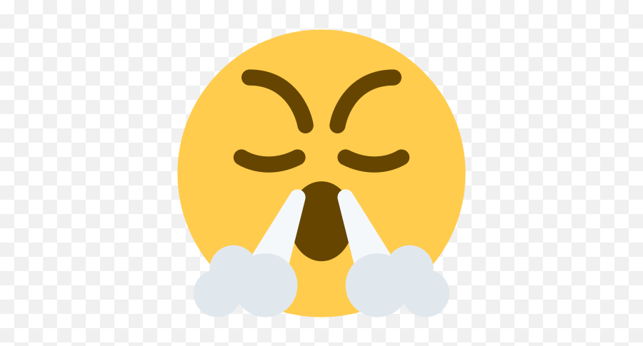Emoji Remix On Twitter Triumph Open Mouth - Emoticono Humo Por La Nariz,Mouth Emoji