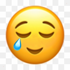 Emoji Relif Happy Sticker - Relieved Face Png
