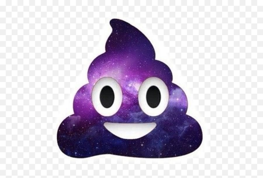Emoji Poopemoji Galaxy Sticker By Iixaylin - Glitter Galaxy Poop Emoji,Emoji Galaxy