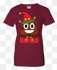 Elf Poop Emoji Funny Christmas T Shirt,Red Dress Emoji
