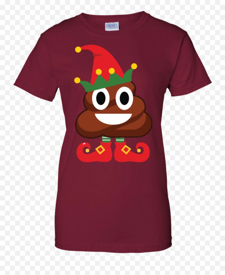 Elf Poop Emoji Funny Christmas T Shirt,Red Dress Emoji