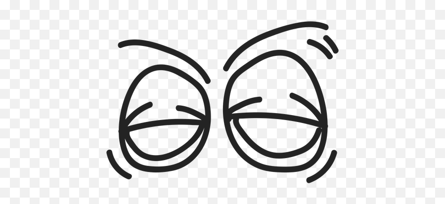 Comic Exhausted Emoticon Eyes - Clip Art Emoji,Exhausted Emoji