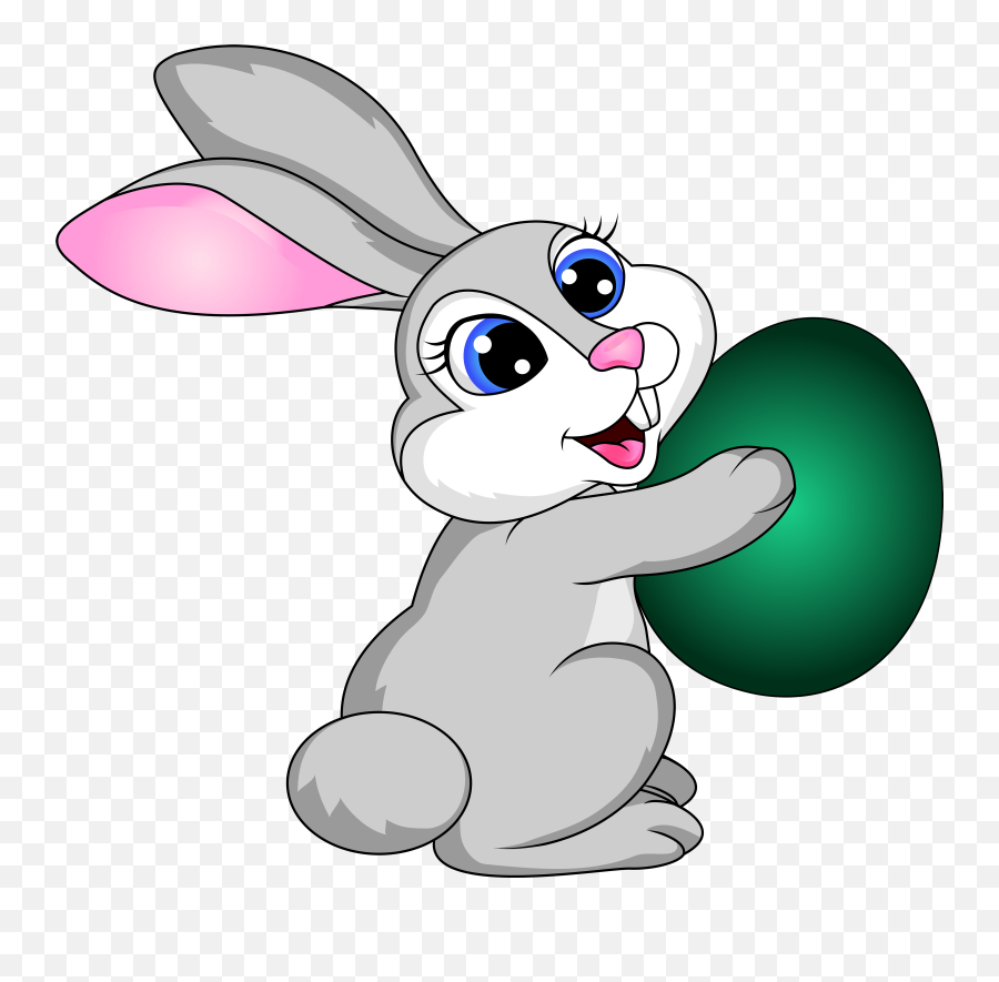 Free Bunny Gif Transparent Download Free Clip Art Free - Cartoon Rabbit Transparent Background Emoji,Easter Emojis