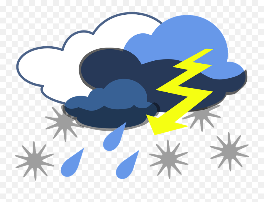 Free Lightning Thunder Vectors - Bad Weather Clip Art Emoji,Lightning Emoji