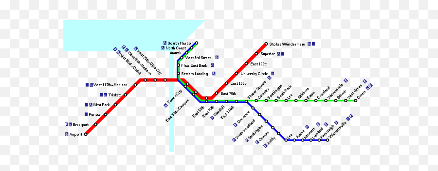 Cleveland Rta Rapid Transit Map - Cleveland Healthline Brt Map Emoji,Emoji Level 79