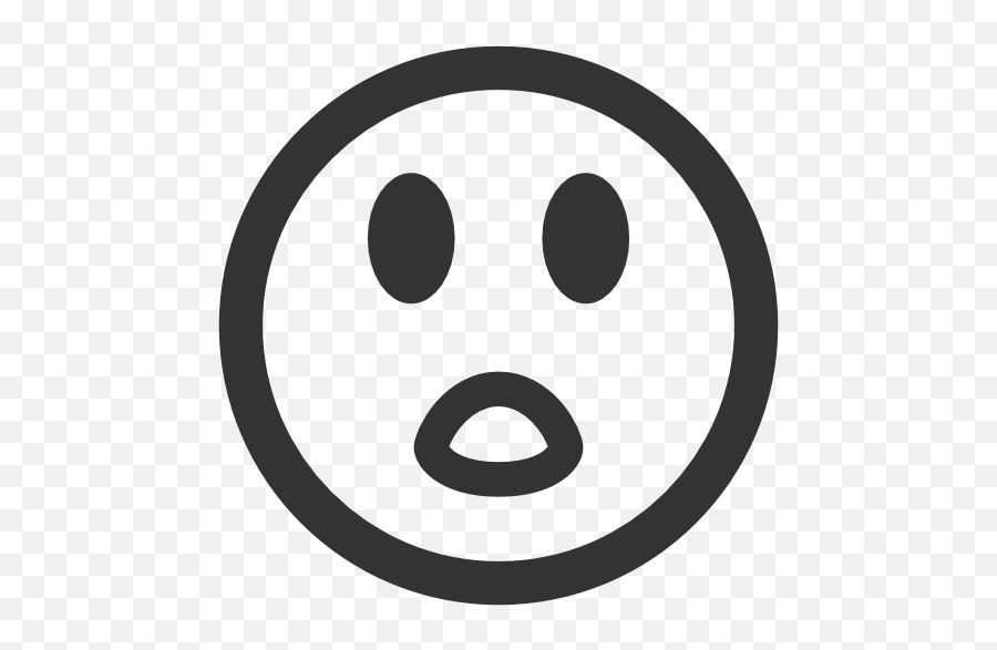 Emoticons Surprised Icon Free Download As Png And Ico - Smile Logo Black And White Emoji,Surprised Emoticon