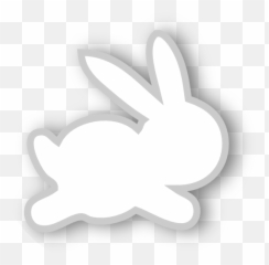 White Scrap Bunny Png - Rabbits And Hares Emoji