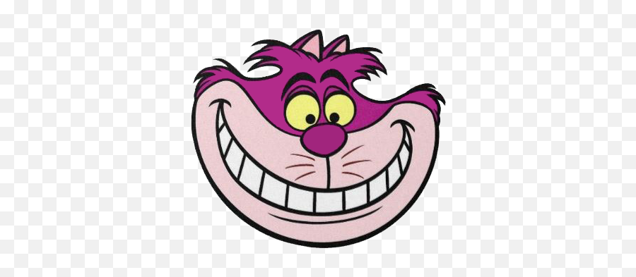 Cheshire Cat Grin Clipart - Alice In Wonderland Cheshire Cat Head Emoji,Cat Face Emoticon