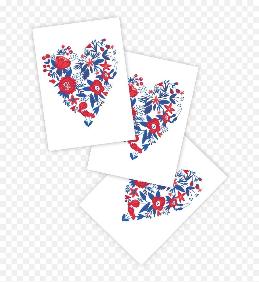 Patriotic Florals - Tattoo Emoji,Independence Day Emoji