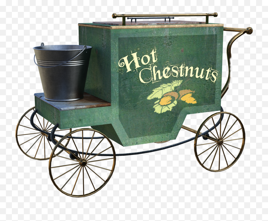 Chestnuts Food Foodtruck Foodtrolley Trolley Cart Vinta - Rickshaw Emoji,Food Truck Emoji
