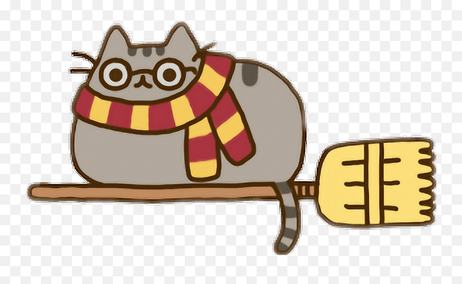 Pusheen Harry Hpotter Pusheen Sticker - Animated Harry Potter Gif Emoji,Pusheen The Cat Emoji